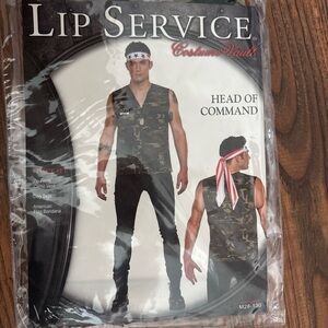 Lip Service Camouflage Vest with Flag Bandana